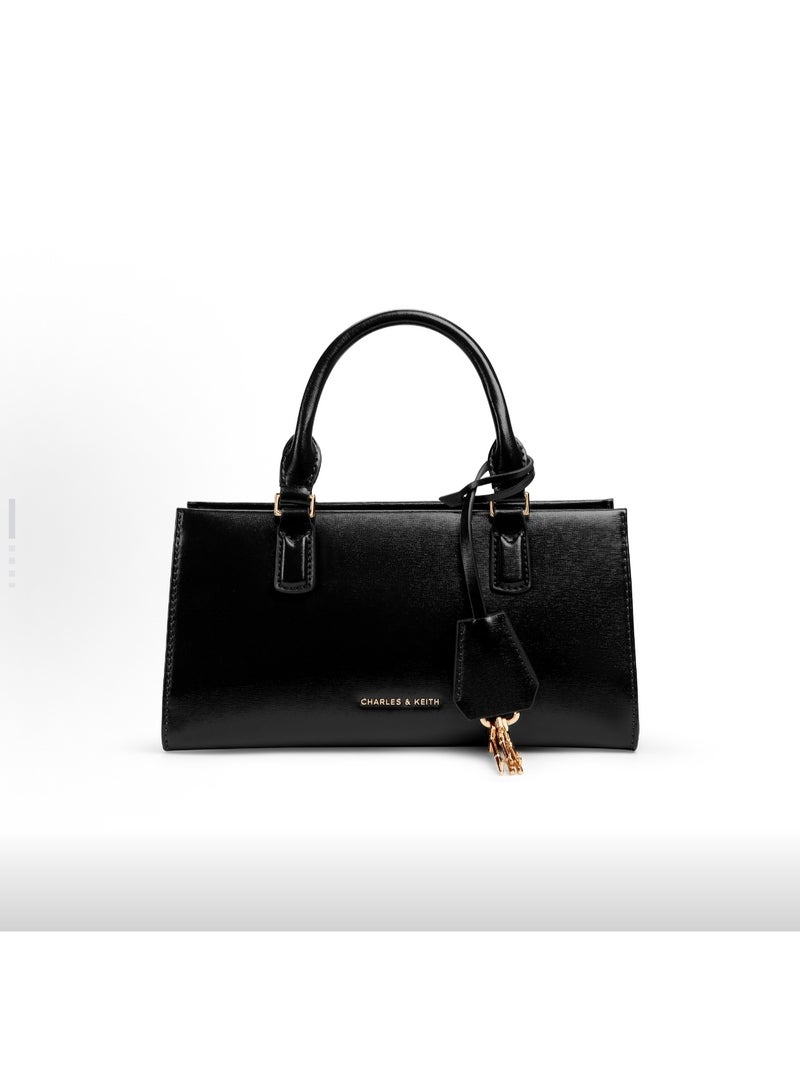 Charles & Keith CHARLES&KEITH Little ck Kerry series Simple hand-held shoulder bag with pendant PU crossbody bag, small size for women - Image 1