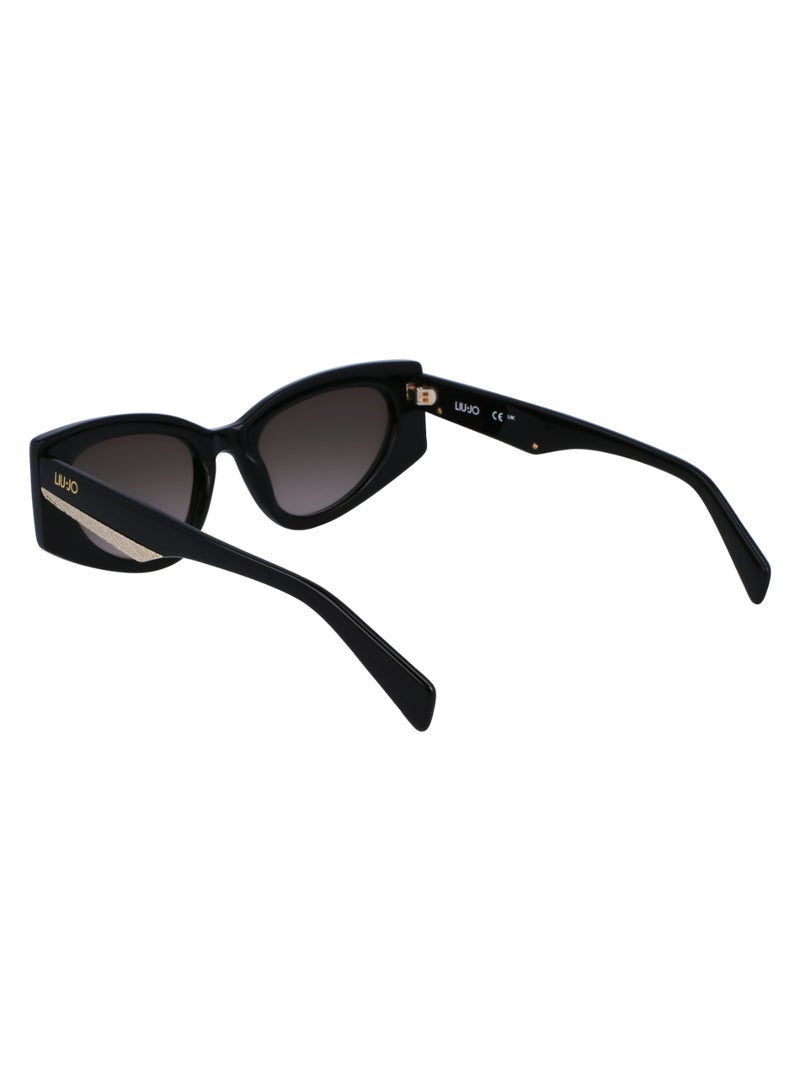 Liu Jo إطار كامل من المعدن والأسيتات نظارات شمسية ليو جو LJ792S 5220 (001) أسود - Image 5