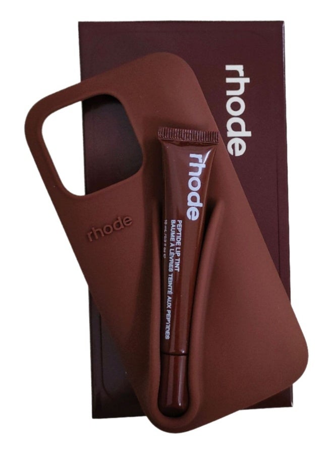 rhode Silicone Lip Holder for Cell Phone, Lip Gloss Adhesive Sleeve for Phone, Lip Holder Stick-on Phone Case, Back Stick On Holder for iPhone Phones（Espresso） - Image 5