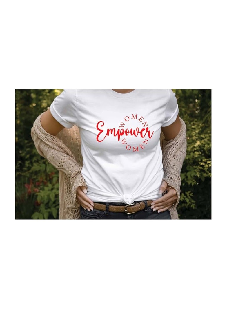 برينت شوب فور مي تي شيرت مطبوع برقبة دائرية لعيد المرأة للنساء والفتيات لإظهار هدية تمكين المرأة هدية للأخت هدية للأم هدية للزوجة هدية لصديقة - Image 5