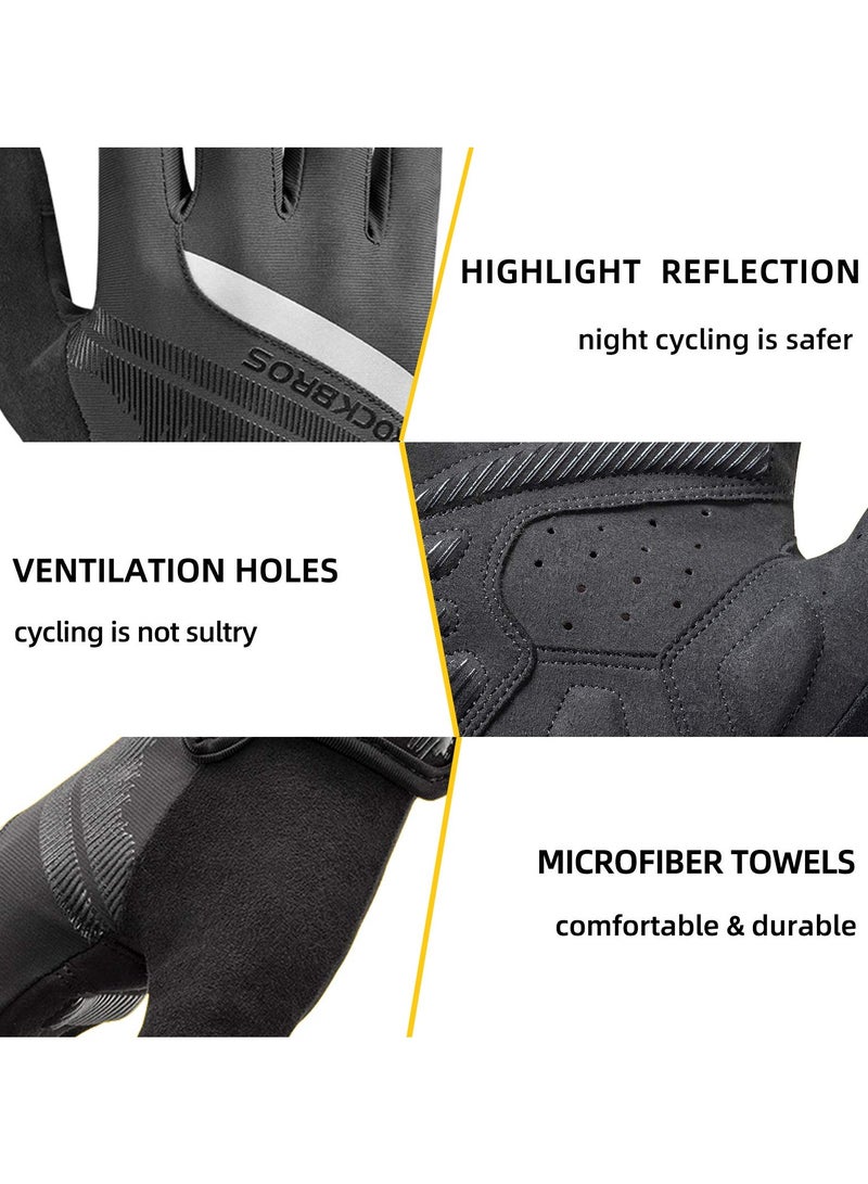 SYOSI Professional Full Finger Cycling Gloves, Breathable MTB Gloves for Men Women, Breathable Anti-Slip Sport Gloves SBR Padded Shockproof  for Mountain Road Bike for Outdoor Sports - Image 5