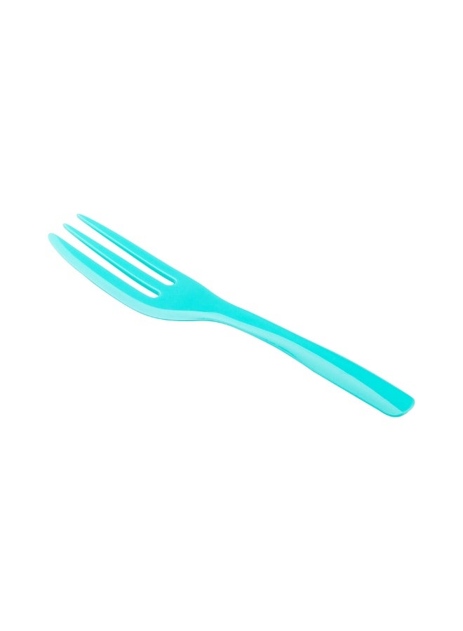 Restaurantware 4 Inch Cake Forks, 100 Knife-Edged Premium Pastry Forks - Disposable, Solid And Durable, Teal Plastic Sharp Edge Forks, For Parties, Bakeries, Catering Services, Gatherings - Image 1
