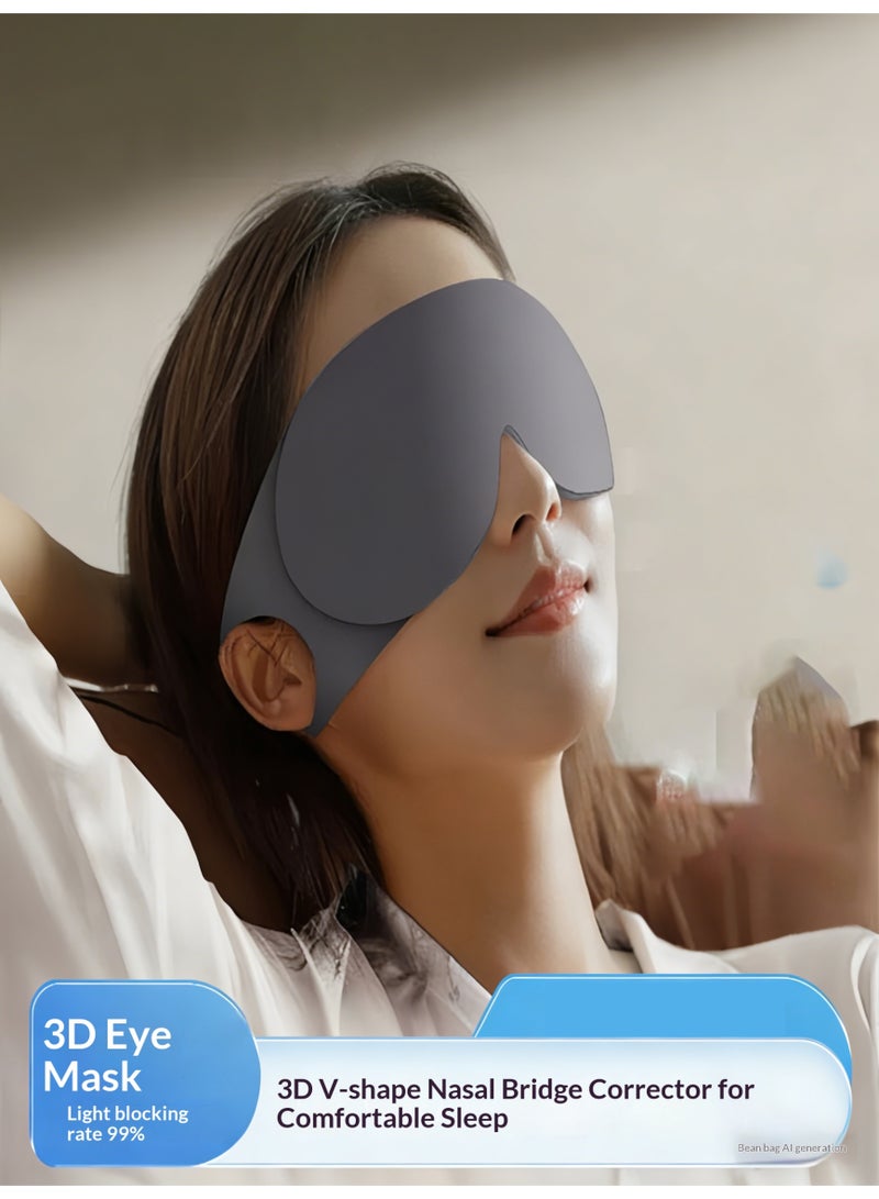 MS MIN 3D Contoured Sleep Mask – Full Light Blocking Eye Mask, No Eye Pressure, Soft & Breathable for Travel and Sleep - Image 2
