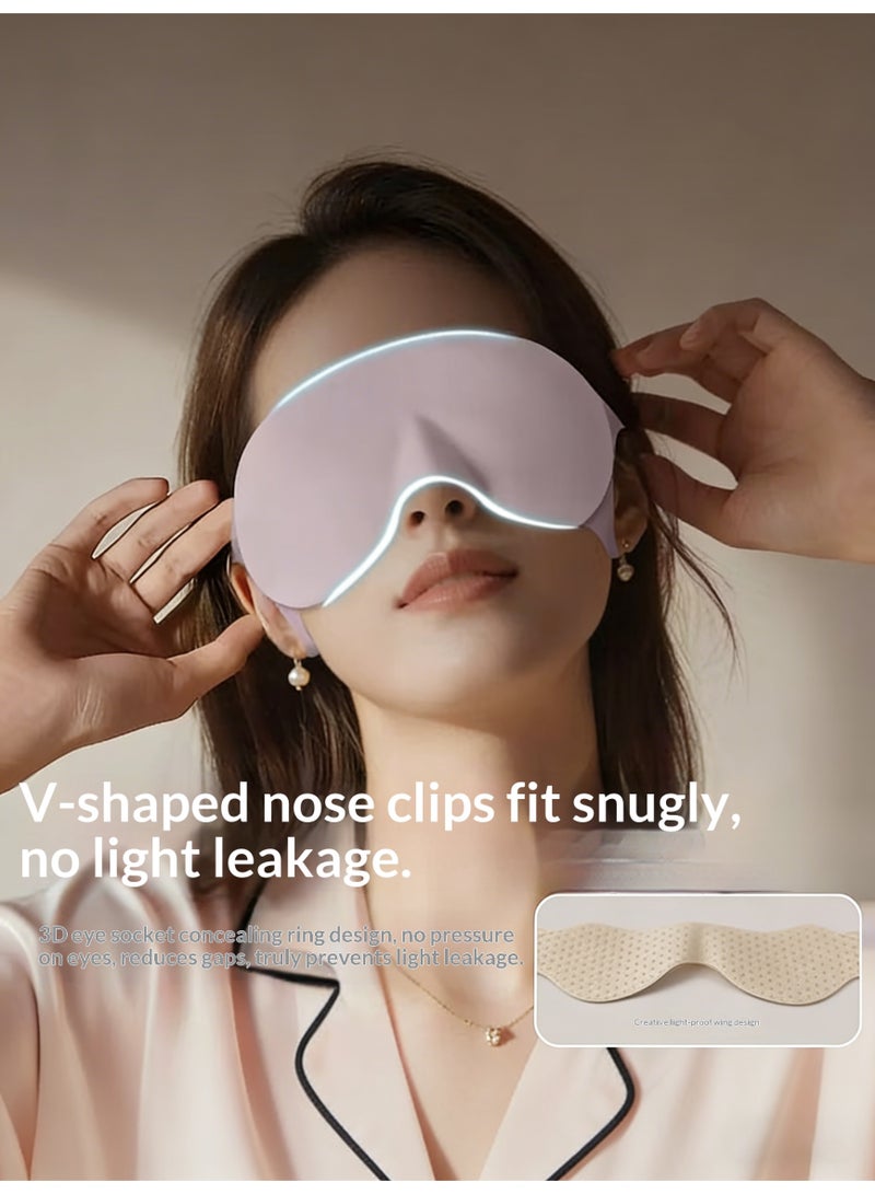 MS MIN 3D Contoured Sleep Mask – Full Light Blocking Eye Mask, No Eye Pressure, Soft & Breathable for Travel and Sleep - Image 3