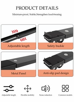 DUNISO 2-Piece Set, Washing Machine Base, Washing Machine Stand Mobile Roller, Removable And Adjustable Furniture Trolley Refrigerator, Base Mobile, Suitable For Washing Machine Dryer Refrigerator Furniture  - Image 3