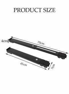DUNISO 2-Piece Set, Washing Machine Base, Washing Machine Stand Mobile Roller, Removable And Adjustable Furniture Trolley Refrigerator, Base Mobile, Suitable For Washing Machine Dryer Refrigerator Furniture  - Image 2