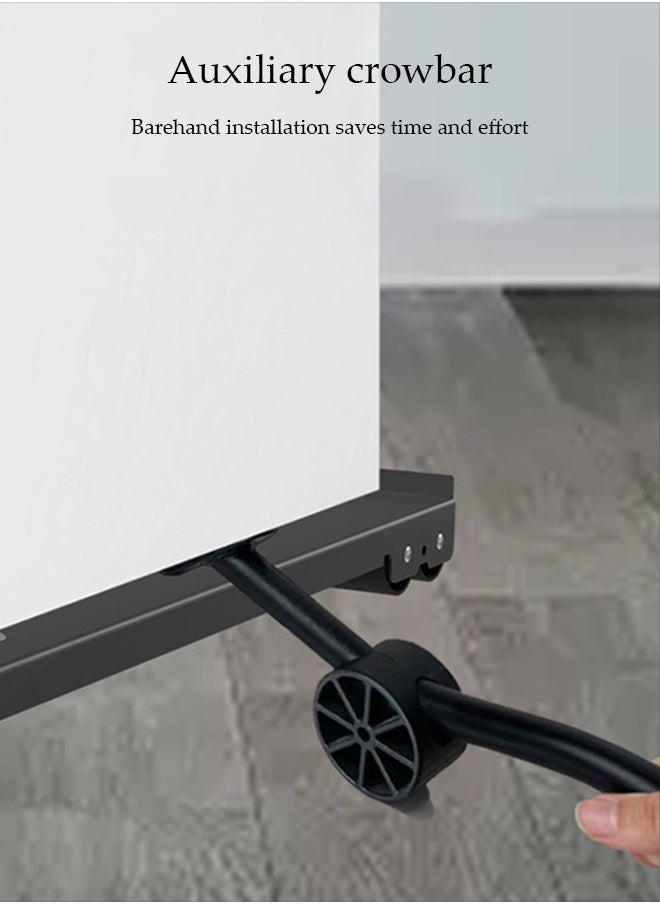 DUNISO - 2-Piece Set, Washing Machine Base, Washing Machine Stand Mobile Roller, Removable And Adjustable Furniture Trolley Refrigerator, Base Mobile, Suitable For Washing Machine Dryer Refrigerator Furniture - Image 1