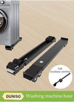 DUNISO 2-Piece Set, Washing Machine Base, Washing Machine Stand Mobile Roller, Removable And Adjustable Furniture Trolley Refrigerator, Base Mobile, Suitable For Washing Machine Dryer Refrigerator Furniture  - Image 1