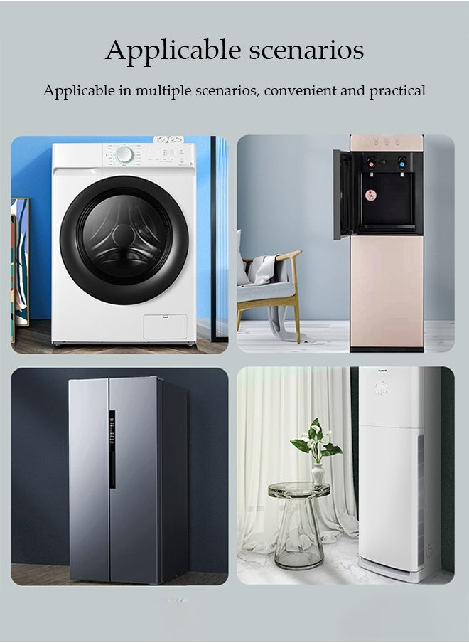 DUNISO - 2-Piece Set, Washing Machine Base, Washing Machine Stand Mobile Roller, Removable And Adjustable Furniture Trolley Refrigerator, Base Mobile, Suitable For Washing Machine Dryer Refrigerator Furniture - Image 1