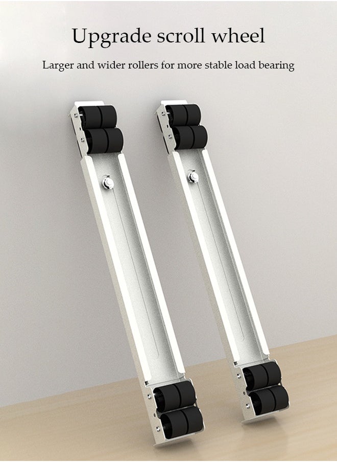 DUNISO - 2-Piece Set, Washing Machine Base, Washing Machine Stand Mobile Roller, Removable And Adjustable Furniture Trolley Refrigerator, Base Mobile, Suitable For Washing Machine Dryer Refrigerator Furniture - Image 1