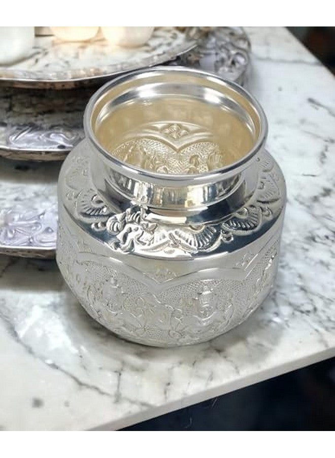 SIGARAM Sigaram German Silver 5 Inch Ashtalakshmi Kalash | Traditional Chambu for Home Pooja & Temple Decor K2559  - Image 4