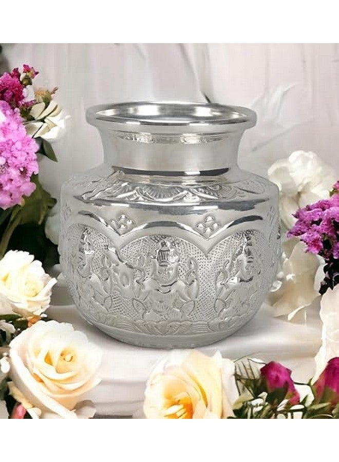 SIGARAM Sigaram German Silver 5 Inch Ashtalakshmi Kalash | Traditional Chambu for Home Pooja & Temple Decor K2559  - Image 1
