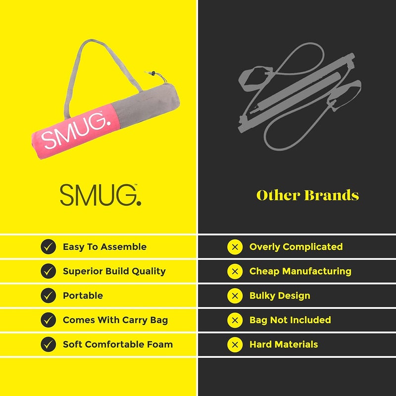 SMUG Active Pilates Bar Kit | Resistance Band Bar Men & Women | Full Body Workout Exercise Bar | Portable & Lightweight Resistance Exercise Stick for Gym & Home | Tone Abs, Upper Body, Legs & Butt - Image 4