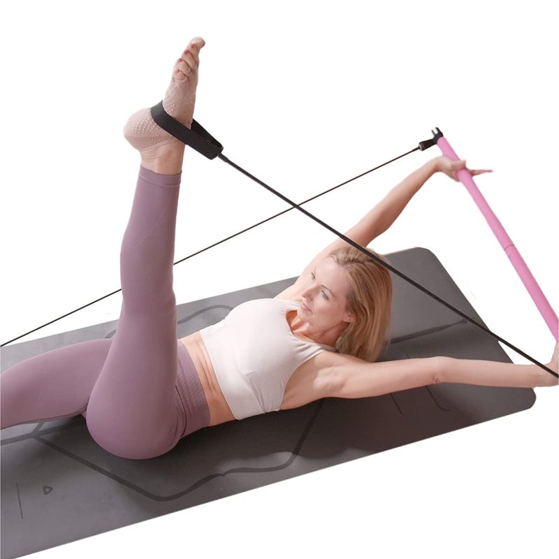 SMUG Active Pilates Bar Kit | Resistance Band Bar Men & Women | Full Body Workout Exercise Bar | Portable & Lightweight Resistance Exercise Stick for Gym & Home | Tone Abs, Upper Body, Legs & Butt - Image 1