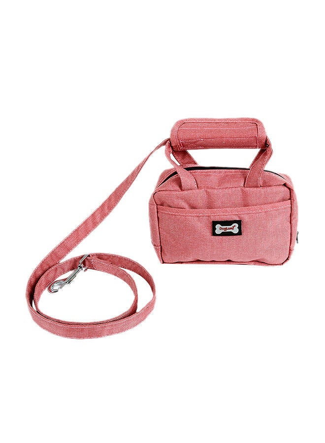 NIBEMINENT Waterproof Walking Leash With Functional Carrier Bag For Dogs Red 23 x 3 20cm - Image 1