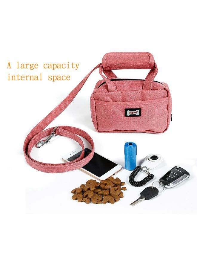 NIBEMINENT Waterproof Walking Leash With Functional Carrier Bag For Dogs Red 23 x 3 20cm - Image 2