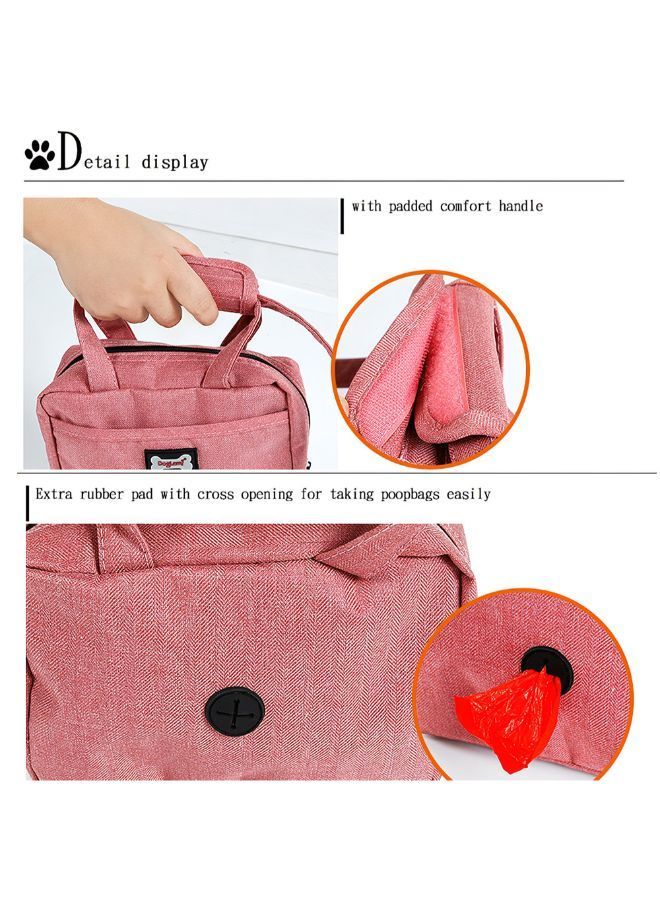 NIBEMINENT Waterproof Walking Leash With Functional Carrier Bag For Dogs Red 23 x 3 20cm - Image 3