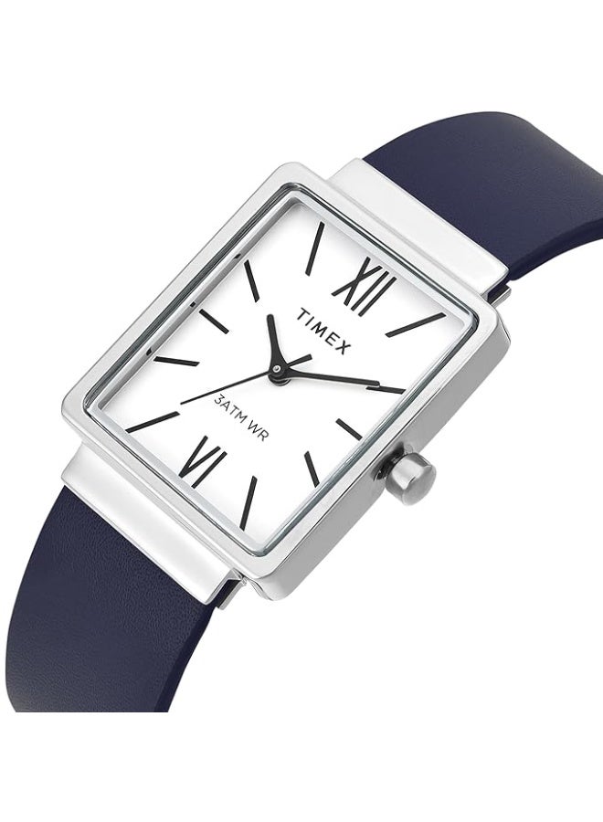 TIMEX Analog Watch for Woman with Rectangle Dial & Water Resistant Women's Wrist Watches - Image 2