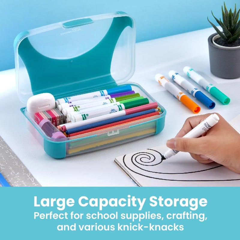 LockerMate by Bostitch Hard Pencil Case, Durable Plastic Pencil Box, Kid-Friendly Design - Image 2