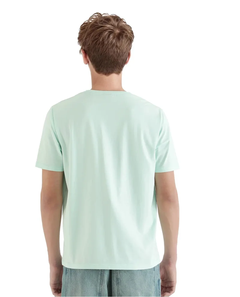 Rare Rabbit Men's Hd Pocket Placement Print Regular Fit T-Shirt