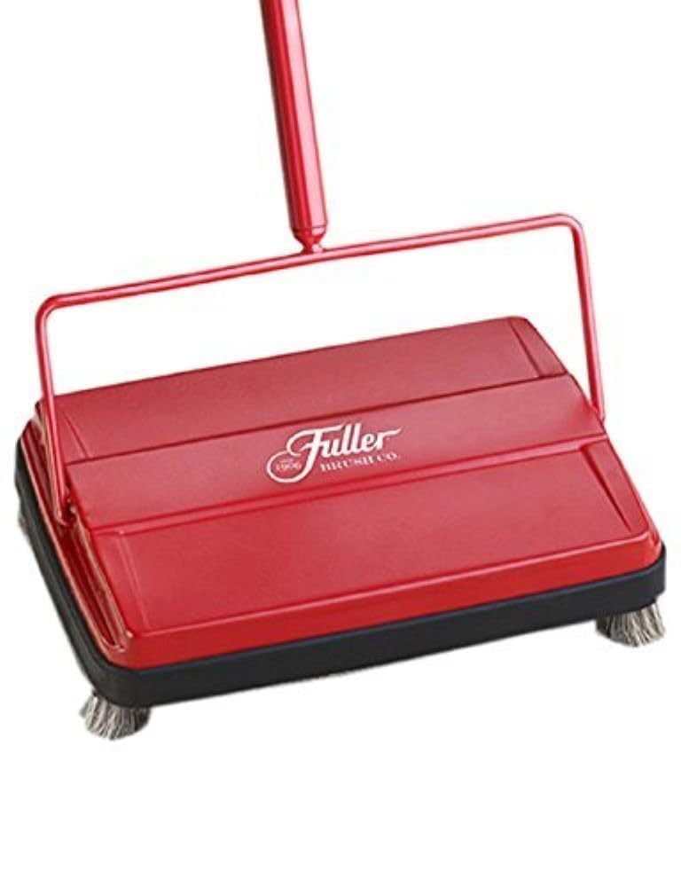 fuller brush Fuller Brush 17052 Electrostatic Carpet  Floor Sweeper  9 Cleaning Path  Lightweight  Ideal for Crumby Messes  Works On Carpets  Hard Floor Surfaces  Red 