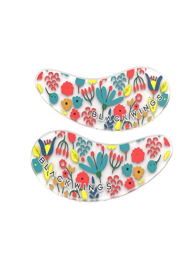 Black Wings 6 Pairs Silicone Eye Patches with Self-Adhesive Design - Cute Bear & Rabbit Inspired Eye Care Patches (numerous flowers 6 pairs - Image 1