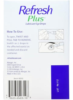 REFRESH Plus Lubricant Eye Drops Moisturizing Relief 0.4 Ml  - Image 2