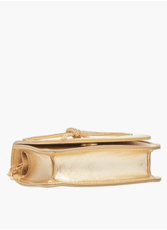 Flora Bella By Shoexpress Girls Embellished Crossbody Bag With Button Closure And Chain Strap  - Image 5