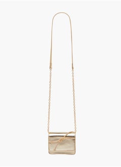 Flora Bella By Shoexpress Girls Embellished Crossbody Bag With Button Closure And Chain Strap  - Image 2