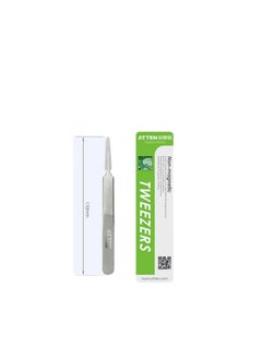 ATTEN Atten AT-114 Stainless Steel Tweezers are expertly designed tools suitable for precision work in electronics crafting and a variety of other applications Made from high quality stainless steel these tweezers are built for durability and efficiency.  - Image 2