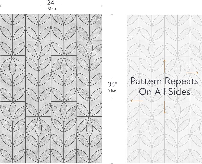 Artscape Orion 24 x 36 Inch Window Film, Made in USA – Provides Privacy, Non-Adhesive, Textured Leaded Glass Pattern, UV Protection, Easy to Apply and Removable - Image 3