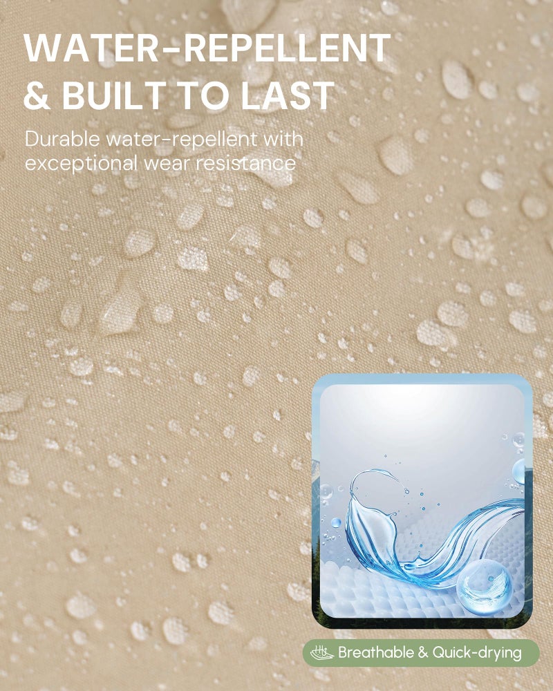 AFITNE Women's Hiking Shorts Quick Dry Lightweight Golf Active Water Shorts with Pockets for Summer Work Outdoor Camping Fishing Khaki L - Image 5