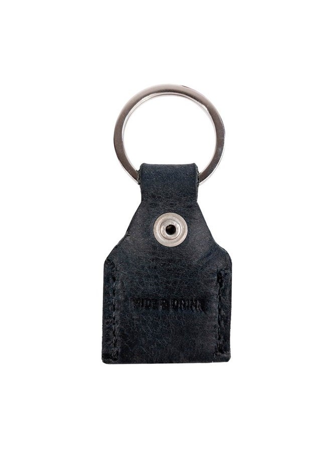 Hide & Drink , Leather Key Holder, Keychain Organizer, Emergency Coin Pouch, Pocket Accessories, Handmade (Charcoal Black)  - Image 4