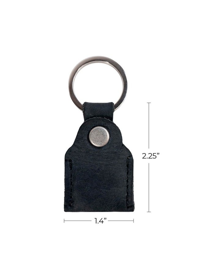 Hide & Drink , Leather Key Holder, Keychain Organizer, Emergency Coin Pouch, Pocket Accessories, Handmade (Charcoal Black)  - Image 5