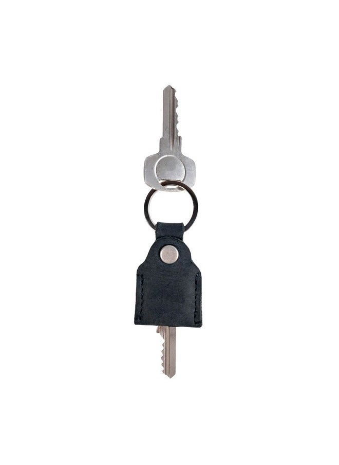 Hide & Drink , Leather Key Holder, Keychain Organizer, Emergency Coin Pouch, Pocket Accessories, Handmade (Charcoal Black)  - Image 1