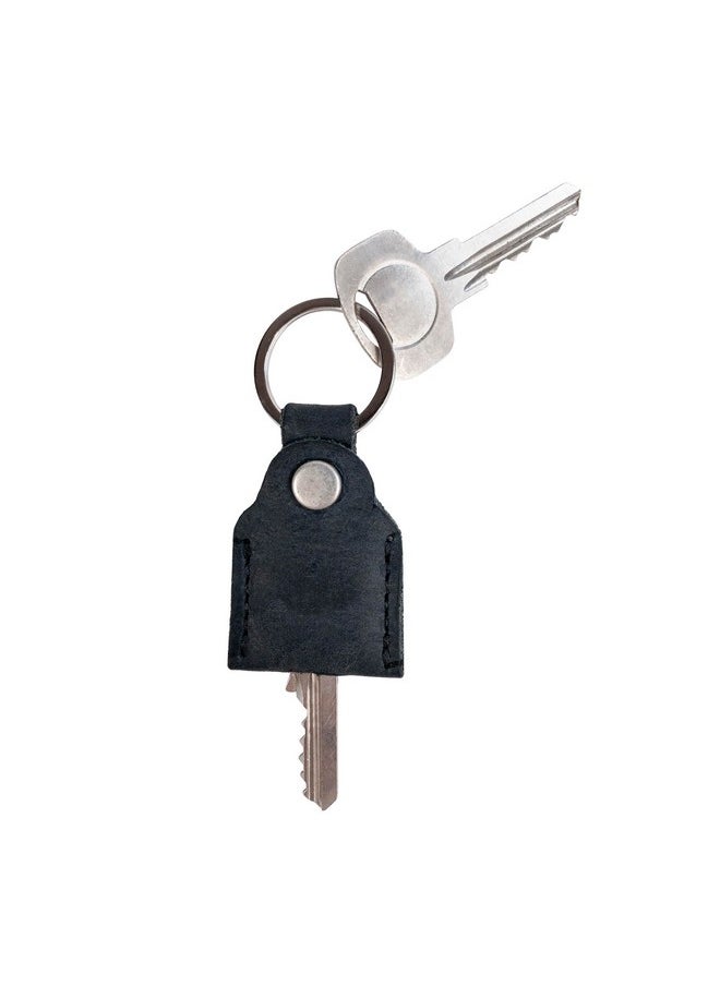 Hide & Drink , Leather Key Holder, Keychain Organizer, Emergency Coin Pouch, Pocket Accessories, Handmade (Charcoal Black)  - Image 2