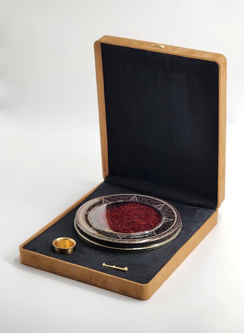 Salman Saffron Super Negin Safron in Velvet Gift Box with prop - Box Size 270x220x52 mm - Image 2