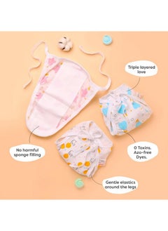 Superbottoms Basic™ Muslin Langot Pack Of 6 | Incredibly Soft And Breathable Langot For Baby | Premium Muslin Fabric (3 Layers) With Gentle Leg Elastics| No Chemicals | Babies Up To 7 Kg (0-9 Months)  - Image 4
