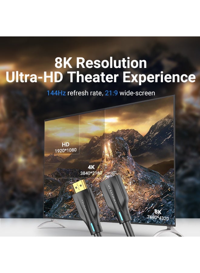 VENTION HDMI2.1 Extension Cable 0.5M Black Model - Image 4