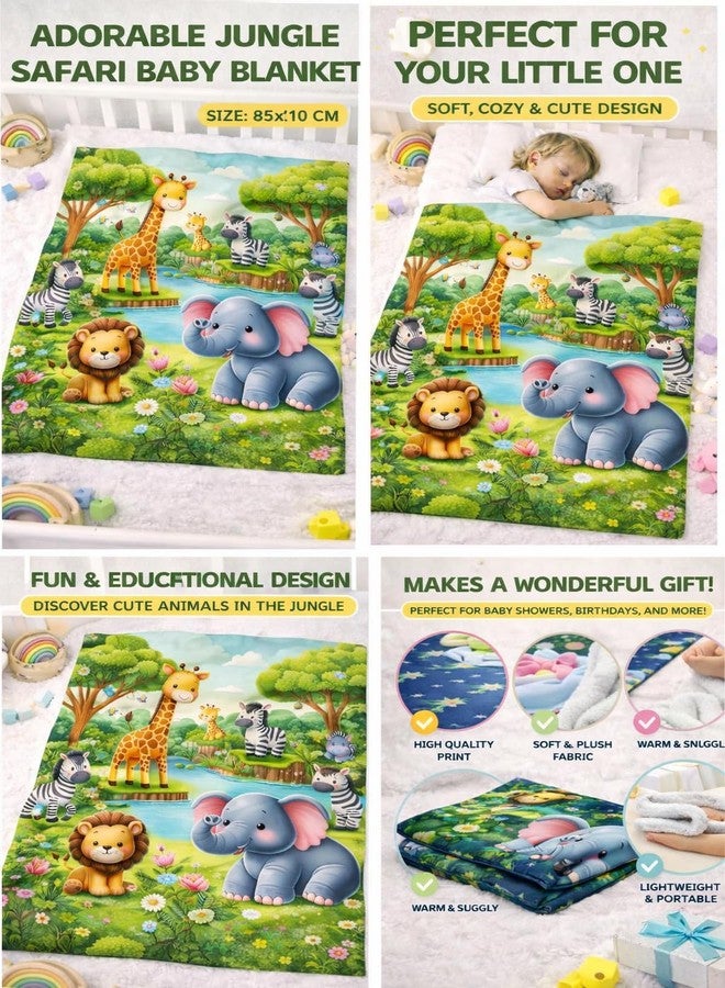 FRIDO Baby Blanket, ABC Animal Print, Cotton, Soft and Skin Friendly, All Season, Multicolor, 85 x 110 CM, 0-4 Years (Green) - Image 3
