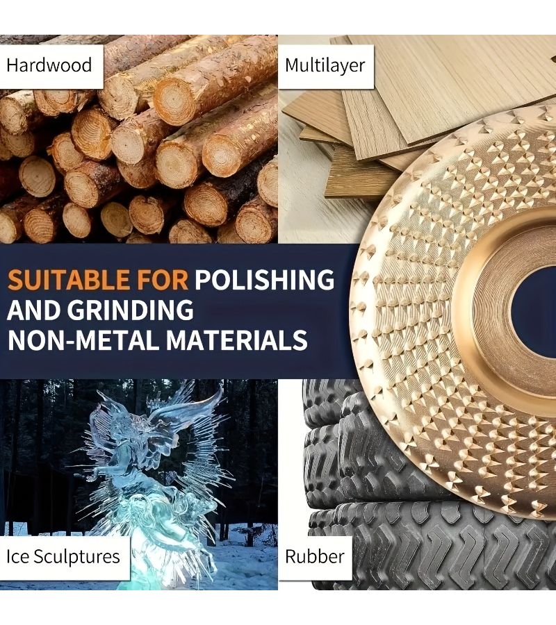 4 Pcs Golden Woodworking Spindle Sander Discs for Heavy Duty Sanding Polishing Carving - Image 4