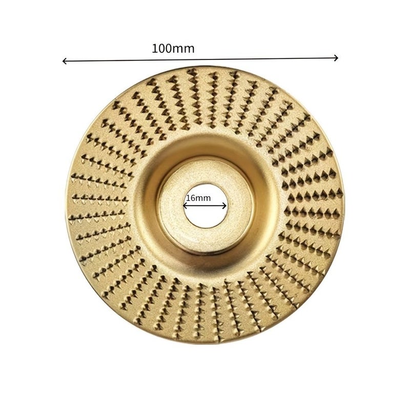 4 Pcs Golden Woodworking Spindle Sander Discs for Heavy Duty Sanding Polishing Carving - Image 3