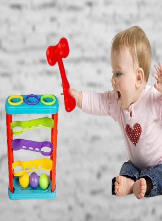 AIRASHII 3-Layer Hammer Ball Toy for Kids Ages 3+ | Interactive Wooden Montessori Hammering Toy with 3 Balls | Fun Educational Game for Toddlers | Color Recognition, Coordination & Learning Playset - Image 5