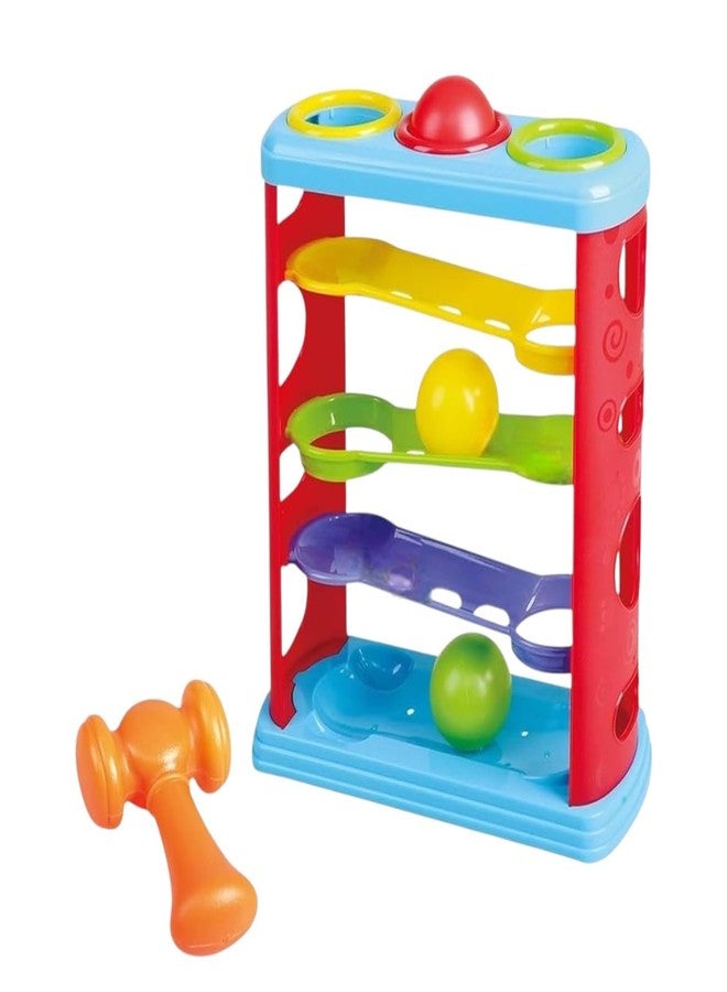 AIRASHII 3-Layer Hammer Ball Toy for Kids Ages 3+ | Interactive Wooden Montessori Hammering Toy with 3 Balls | Fun Educational Game for Toddlers | Color Recognition, Coordination & Learning Playset - Image 1