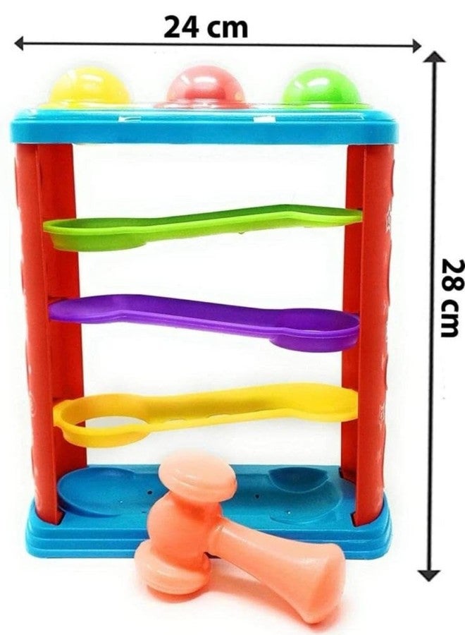 AIRASHII 3-Layer Hammer Ball Toy for Kids Ages 3+ | Interactive Wooden Montessori Hammering Toy with 3 Balls | Fun Educational Game for Toddlers | Color Recognition, Coordination & Learning Playset - Image 4