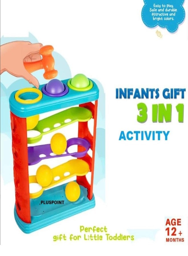 AIRASHII 3-Layer Hammer Ball Toy for Kids Ages 3+ | Interactive Wooden Montessori Hammering Toy with 3 Balls | Fun Educational Game for Toddlers | Color Recognition, Coordination & Learning Playset - Image 3