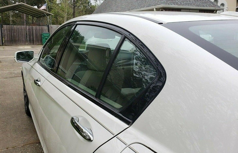 SlickMod Chrome Delete Blackout Vinyl Overlay for 2013-2017 Honda Accord Sedan Window Trim (Gloss Black) - Image 4