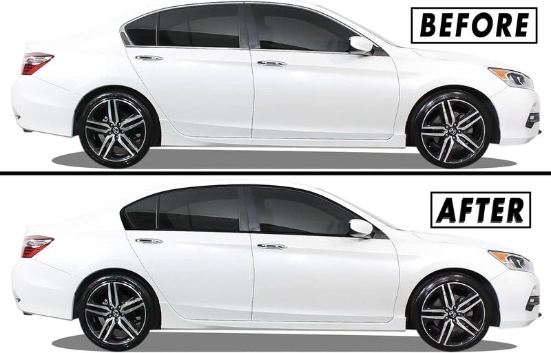 SlickMod Chrome Delete Blackout Vinyl Overlay for 2013-2017 Honda Accord Sedan Window Trim (Gloss Black) - Image 1