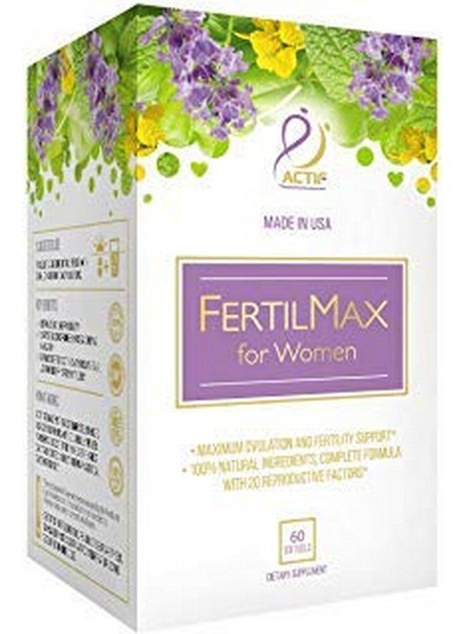 ACTIF Organic Fertilmax For Women 1 Fertility Supplement And Ovulation Support Maximum Strength Clinically Proven Nongmo Made In Usa 60 Count - Image 2