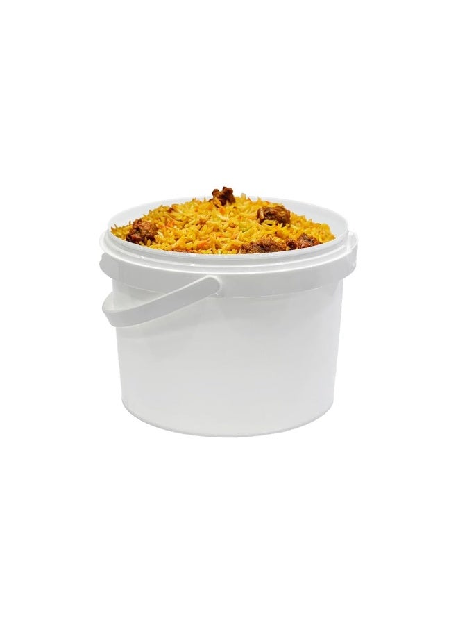 IDEAL PACK دلو برياني بلاستيكي أبيض 500 مل مجموعة 5 قطع - Image 4
